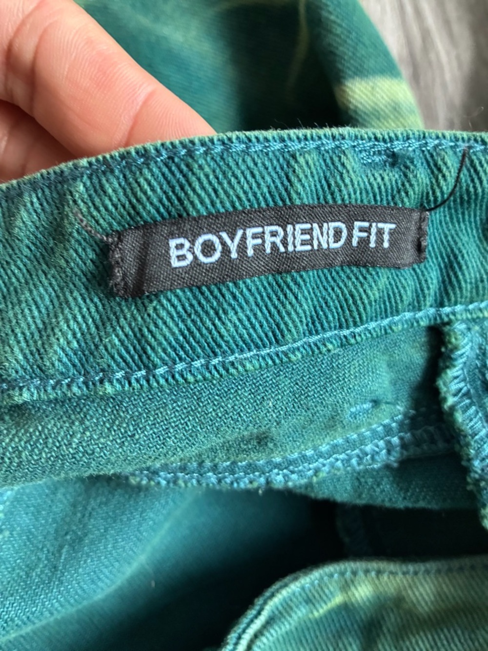 Jaded London Green Abstract
Swirl Jeans Y2K Streetwear
Boyfriend Fit. Size W24. - Picture 3 of 16